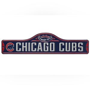 Chicago Cubs Baseball Embossed Metal Street Sign Wall Decor Novelty